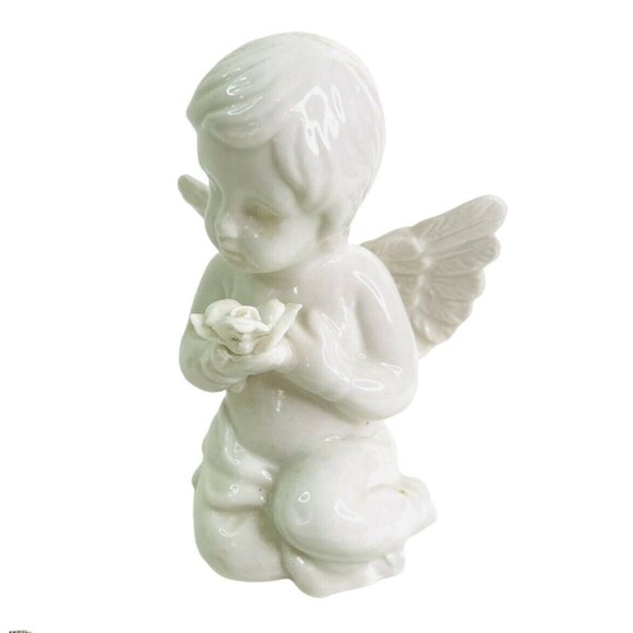 20 Angel Ornaments Vintage Capiz Shell Stained & Blown Glass Porcelain Crystal - Picture 10 of 12